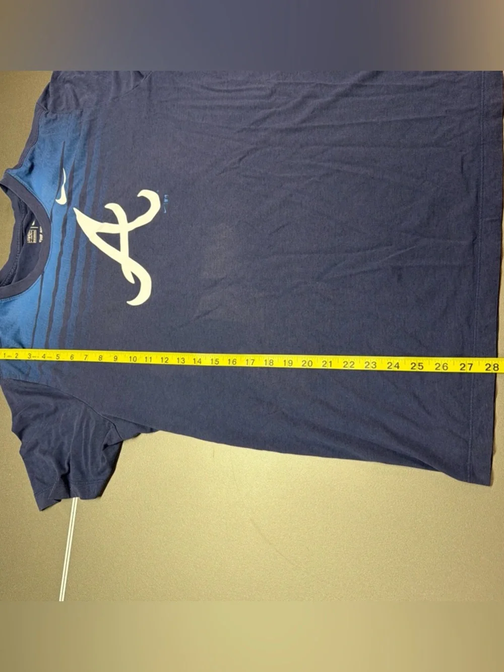 Nike Men's‎ Navy Atlanta Braves Logo Velocity Performance T-Shirt Size XL